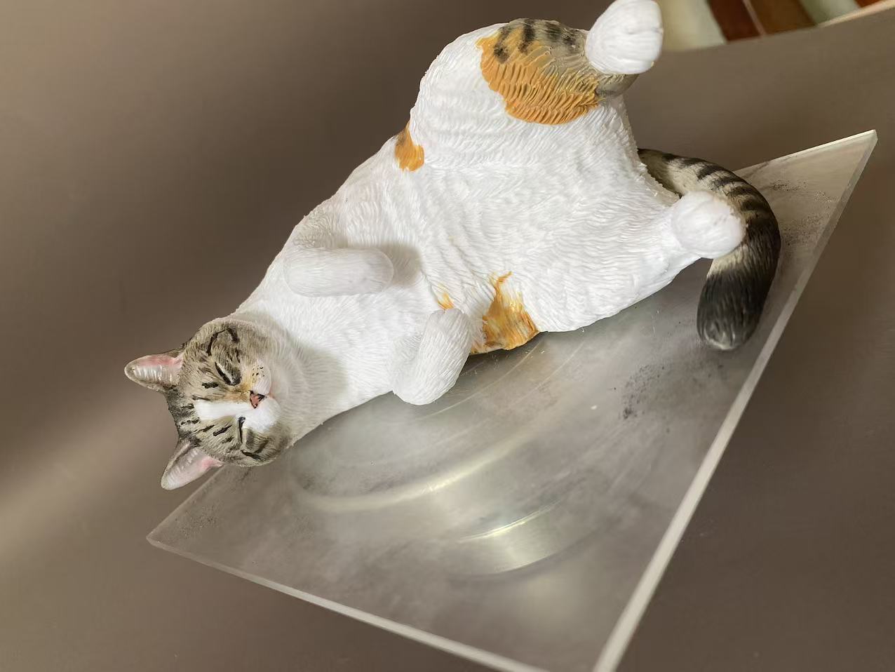 Custom Cat Figurine From Photo-Personalized Cat Memorial Statue-Pet Loss Keepsake-Realistic Cat Sculpture On Display Base