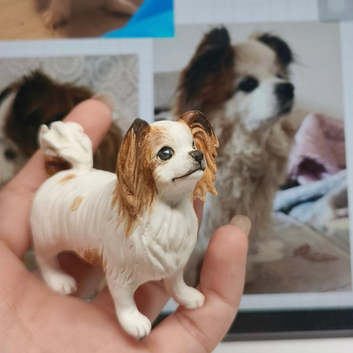 Custom Handmade Polymer Clay Pet Figurine – Realistic Replica from Your Photo