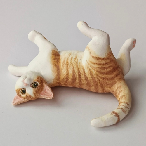 Custom Handmade Polymer Clay Pet Figurine – Realistic Replica from Your Photo