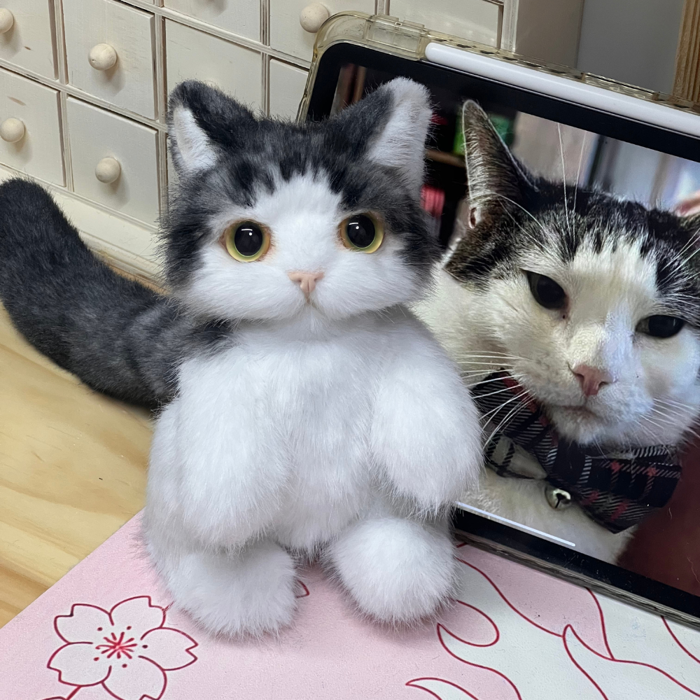 Custom Realistic Fluffy Pet Doll Plush – Exact Replica of Your Cat/Dog