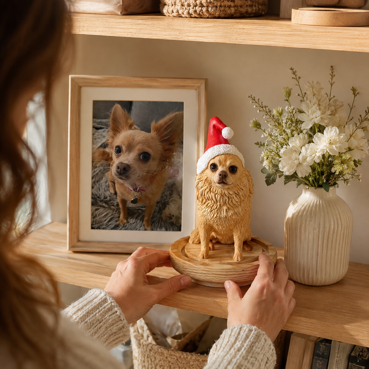 Custom Dog Figurine From Photos, Personalized Dog Sculpture, Handmade Pet Statue, Custom Dog Memorial Keepsake or Gift