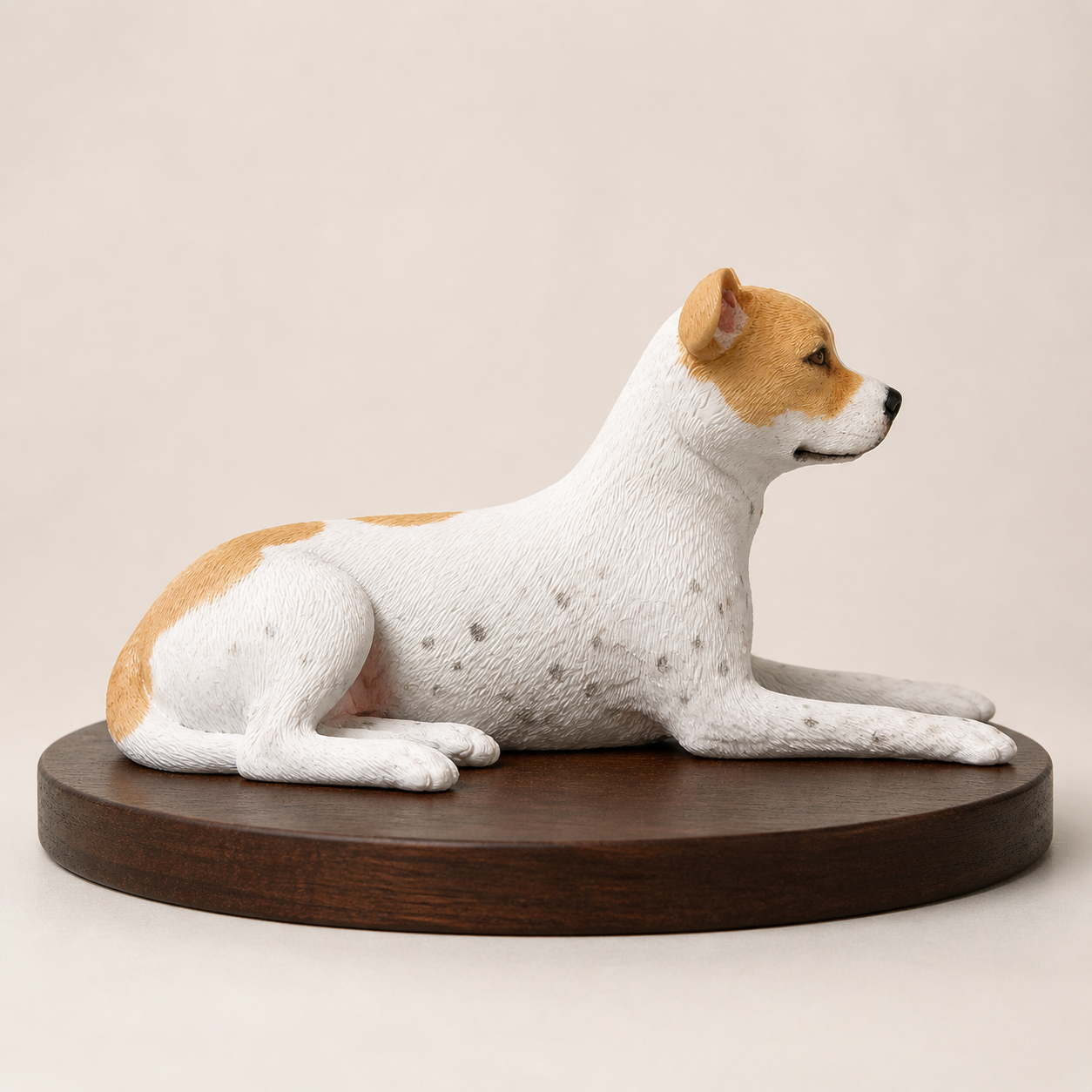 Custom Dog Memorial Figurine From Photo-Personalized Pet Sculpture-Lifelike Dog Statue On Wooden Base