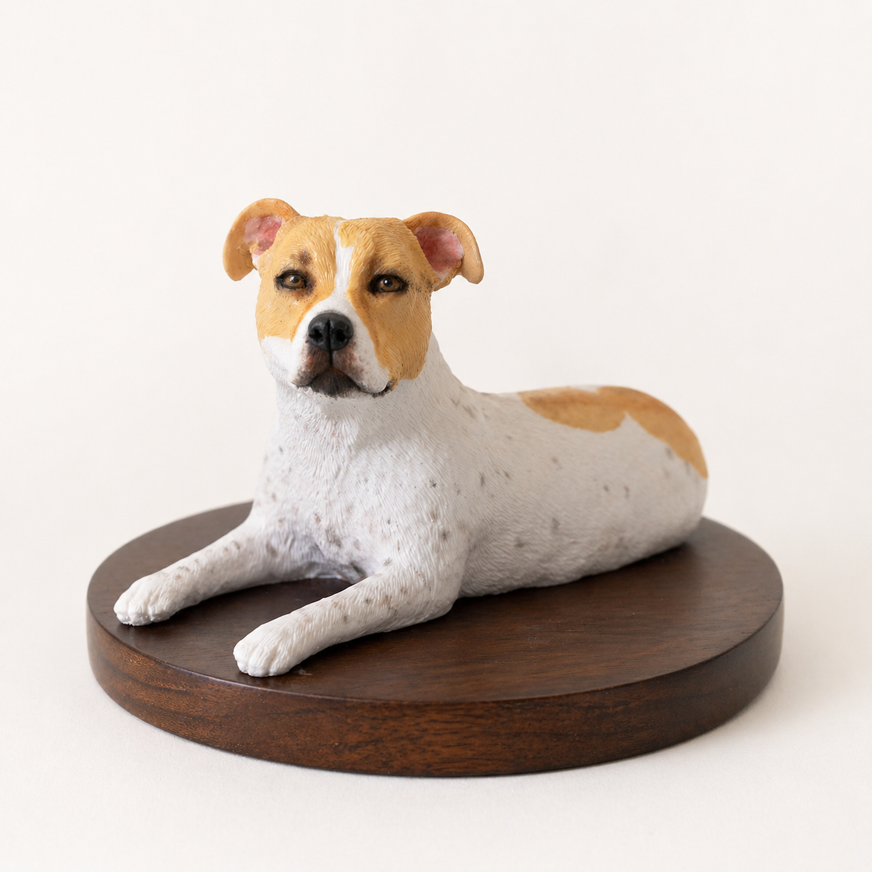 Custom Dog Memorial Figurine From Photo-Personalized Pet Sculpture-Lifelike Dog Statue On Wooden Base