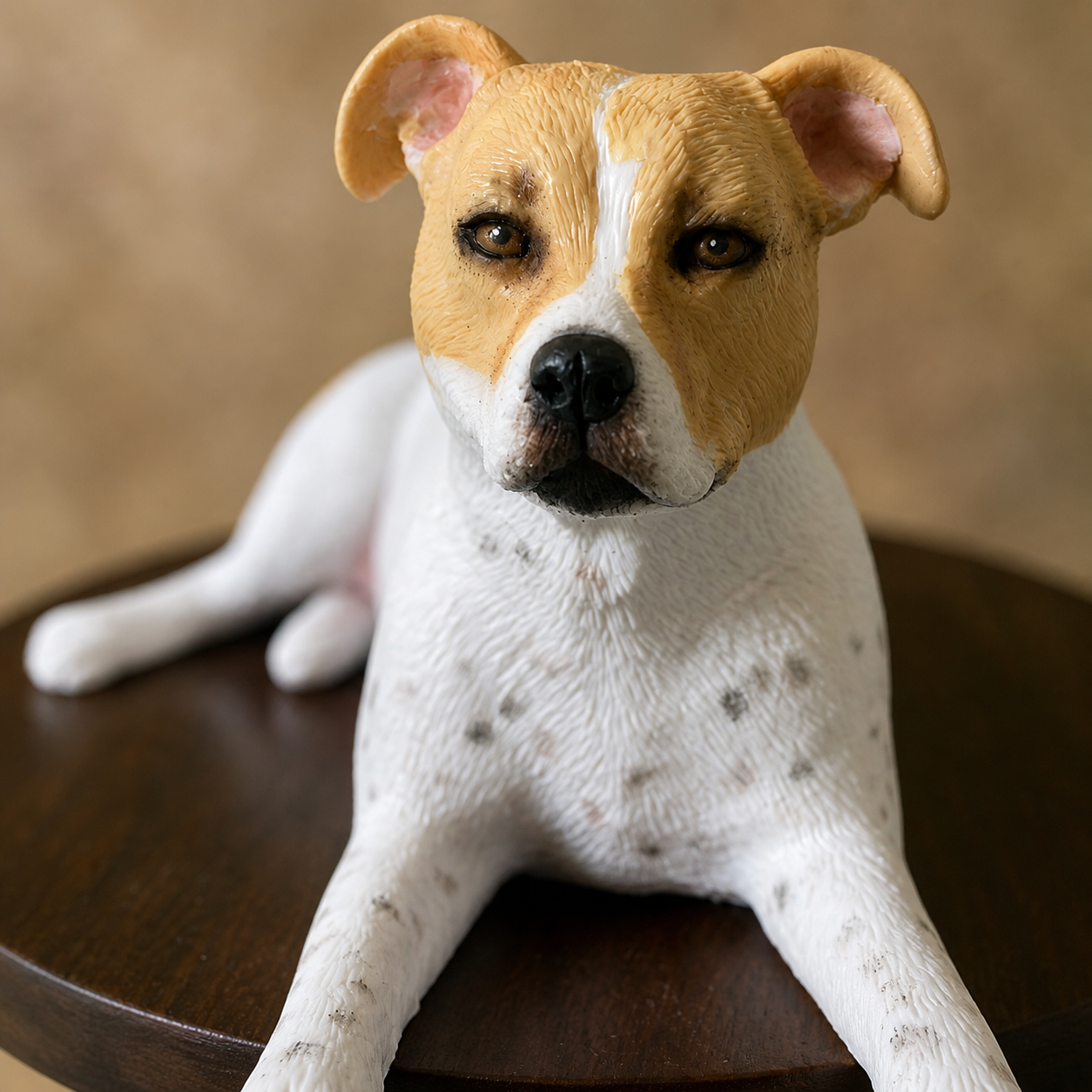 Custom Dog Memorial Figurine From Photo-Personalized Pet Sculpture-Lifelike Dog Statue On Wooden Base