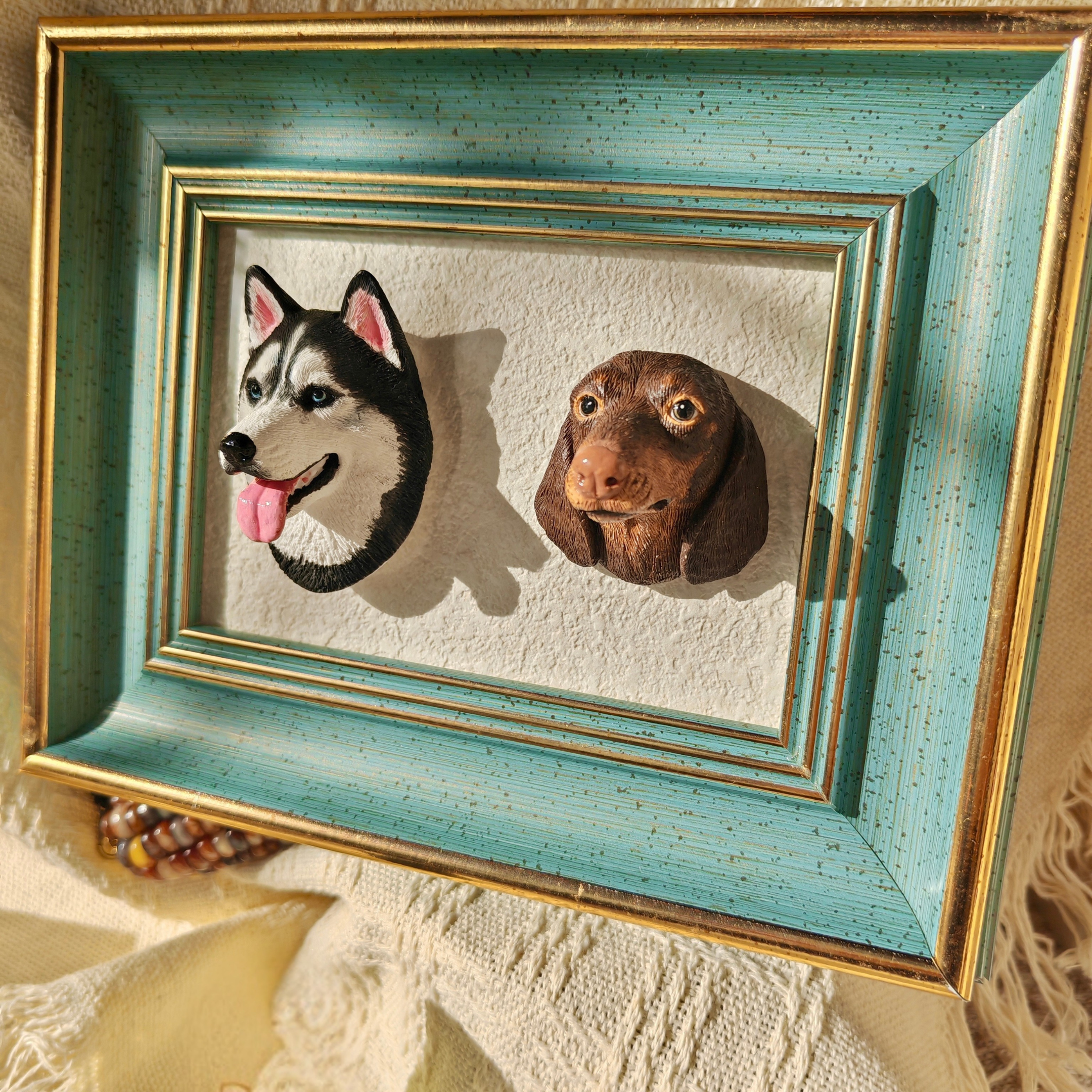 Pet portrait fridge magnet