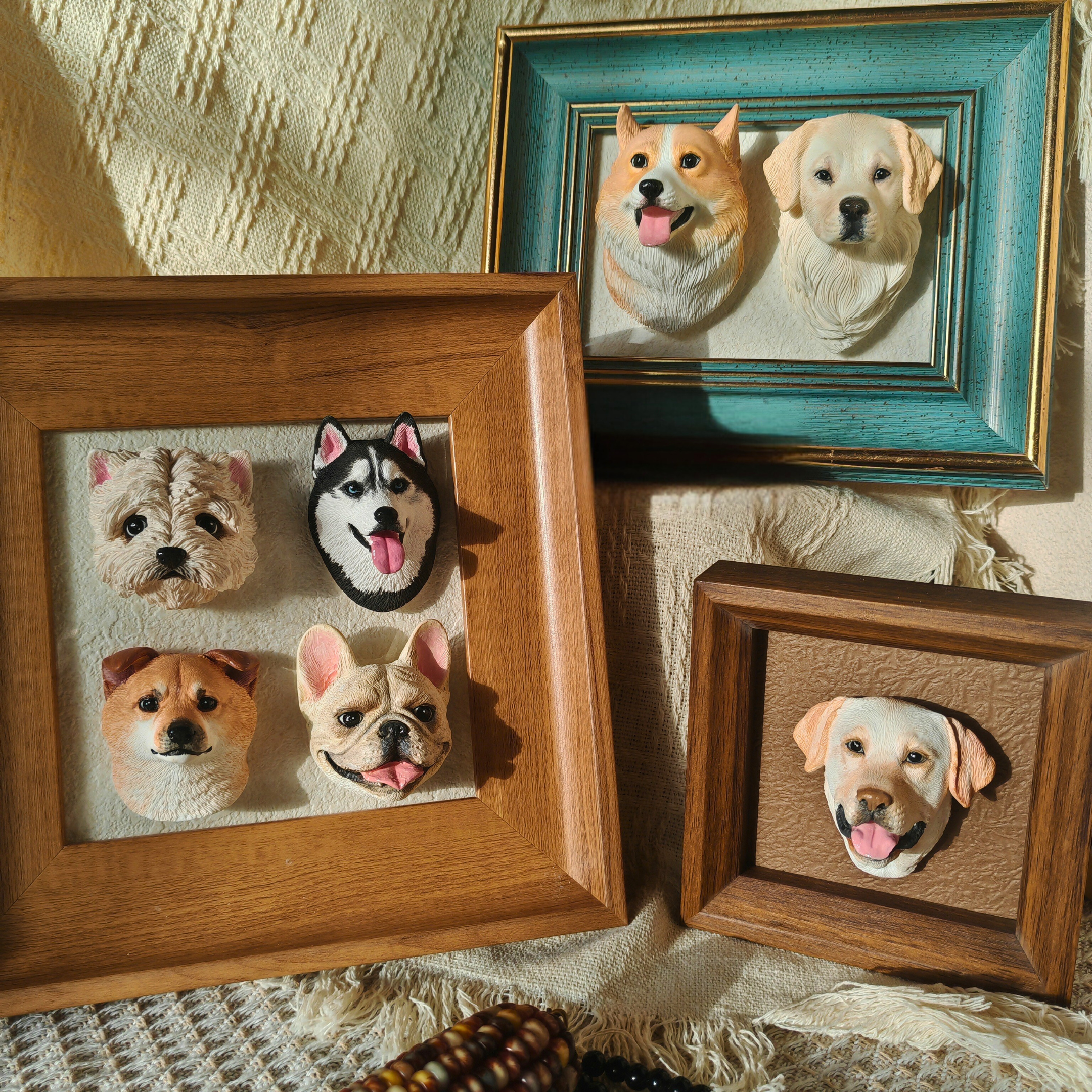 Pet portrait fridge magnet