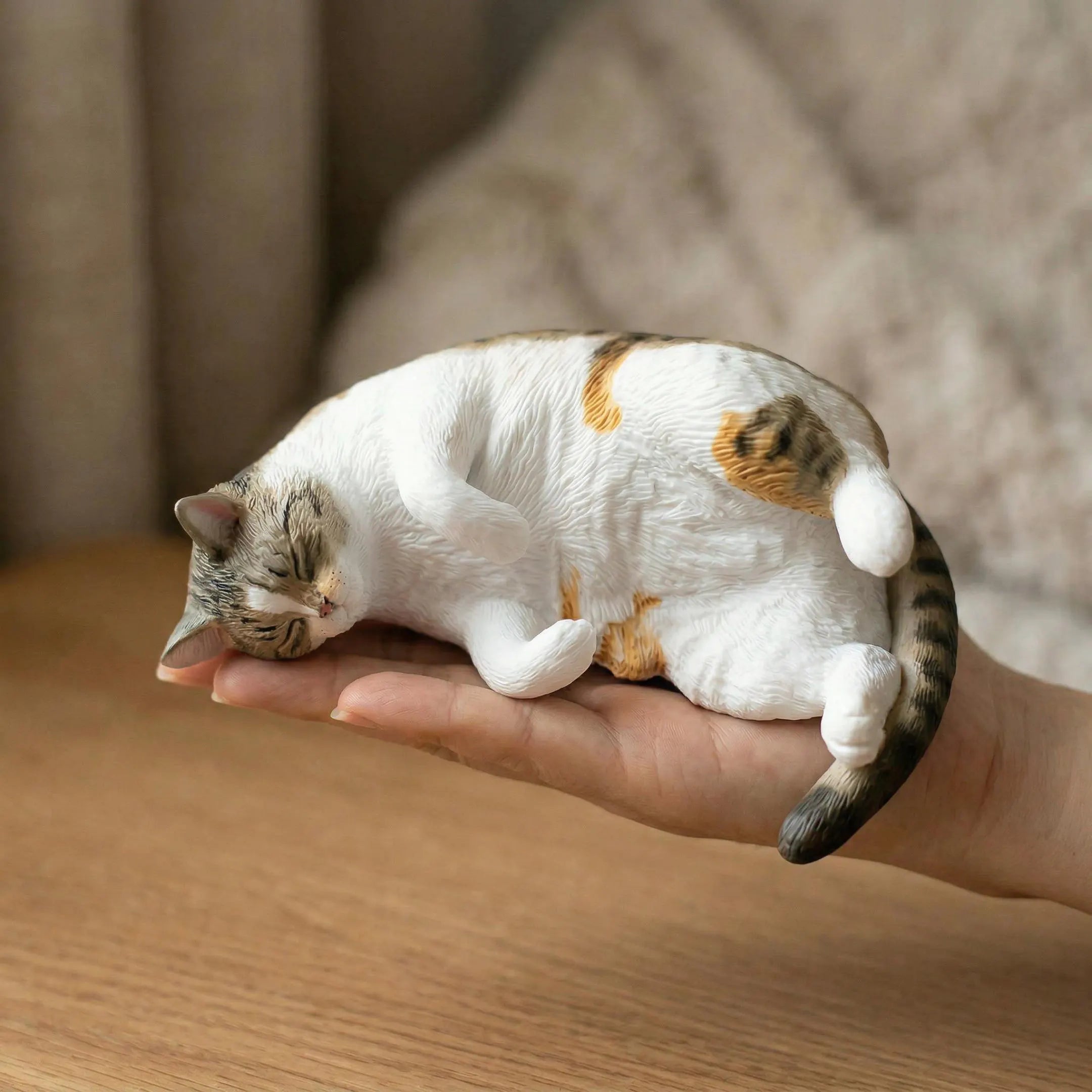 Custom Cat Figurine From Photo-Personalized Cat Memorial Statue-Pet Loss Keepsake-Realistic Cat Sculpture On Display Base